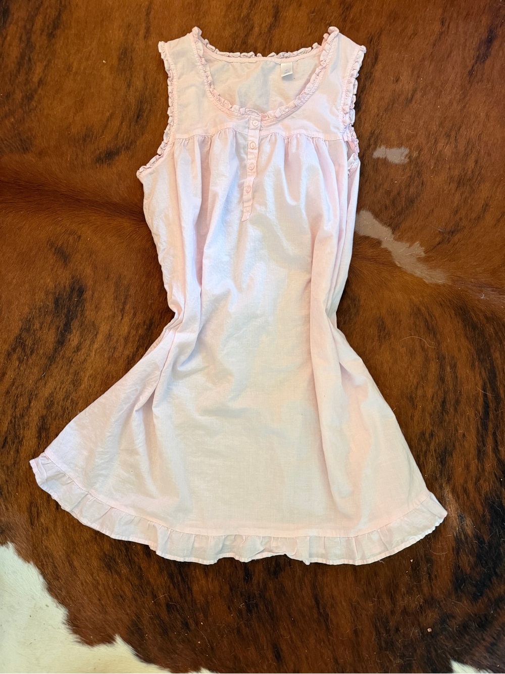 Light Pink Ruffled Sleeveless Dress